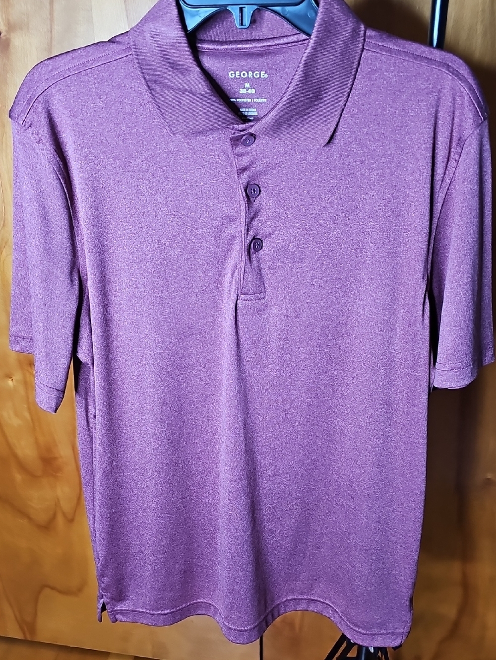 George Men's Heathered Plum Polo Shirt